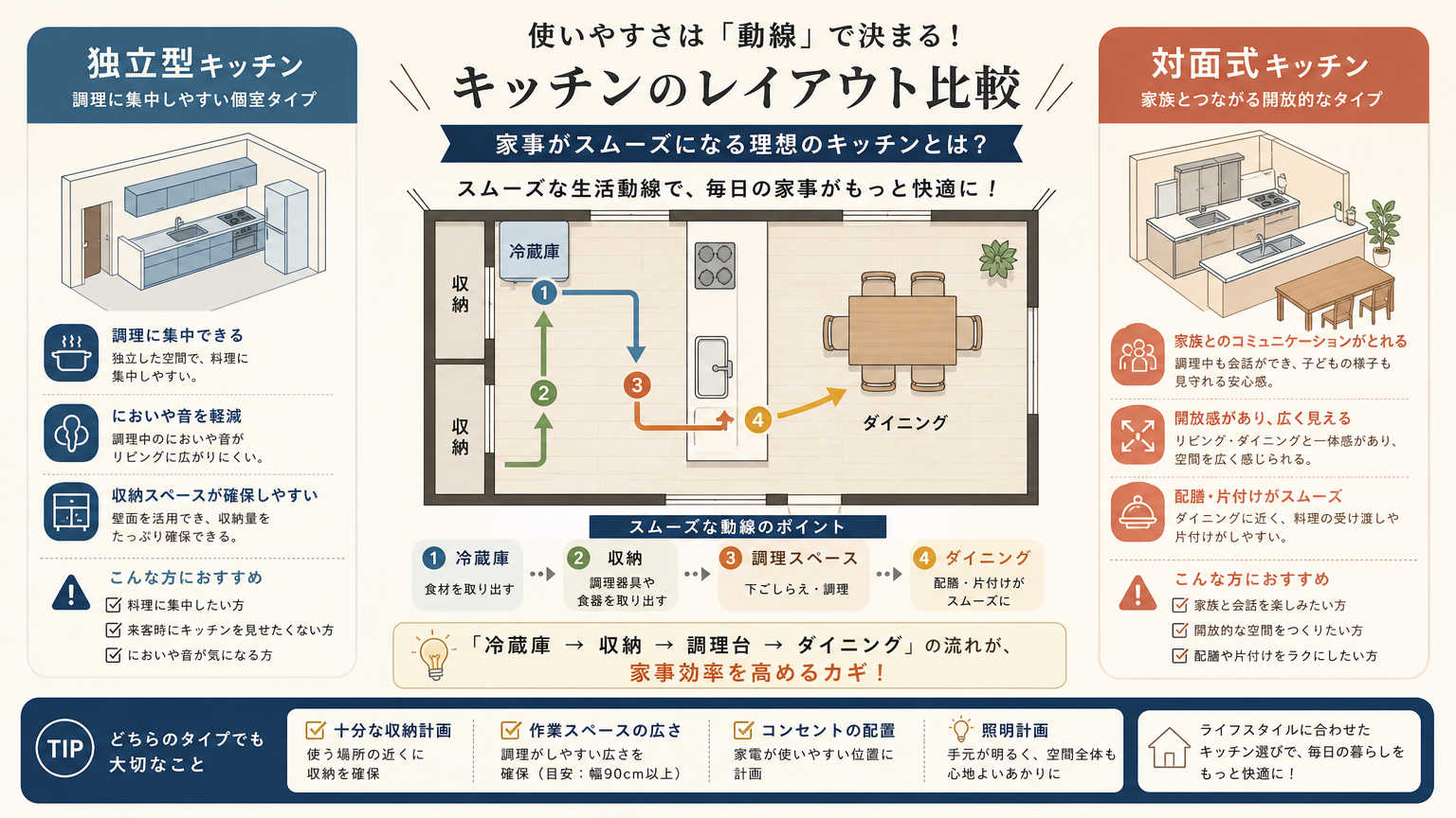 自炊が捗る間取りとは?キッチンと生活動線がポイント